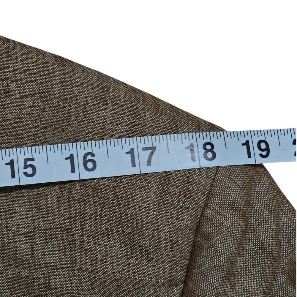 Marc Martin New York 100% Linen Blazer Mens 42R Tan Natural Fibers Preppy Resort - Picture 7 of 15